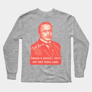 Carl Jung Portrait and Quote Long Sleeve T-Shirt